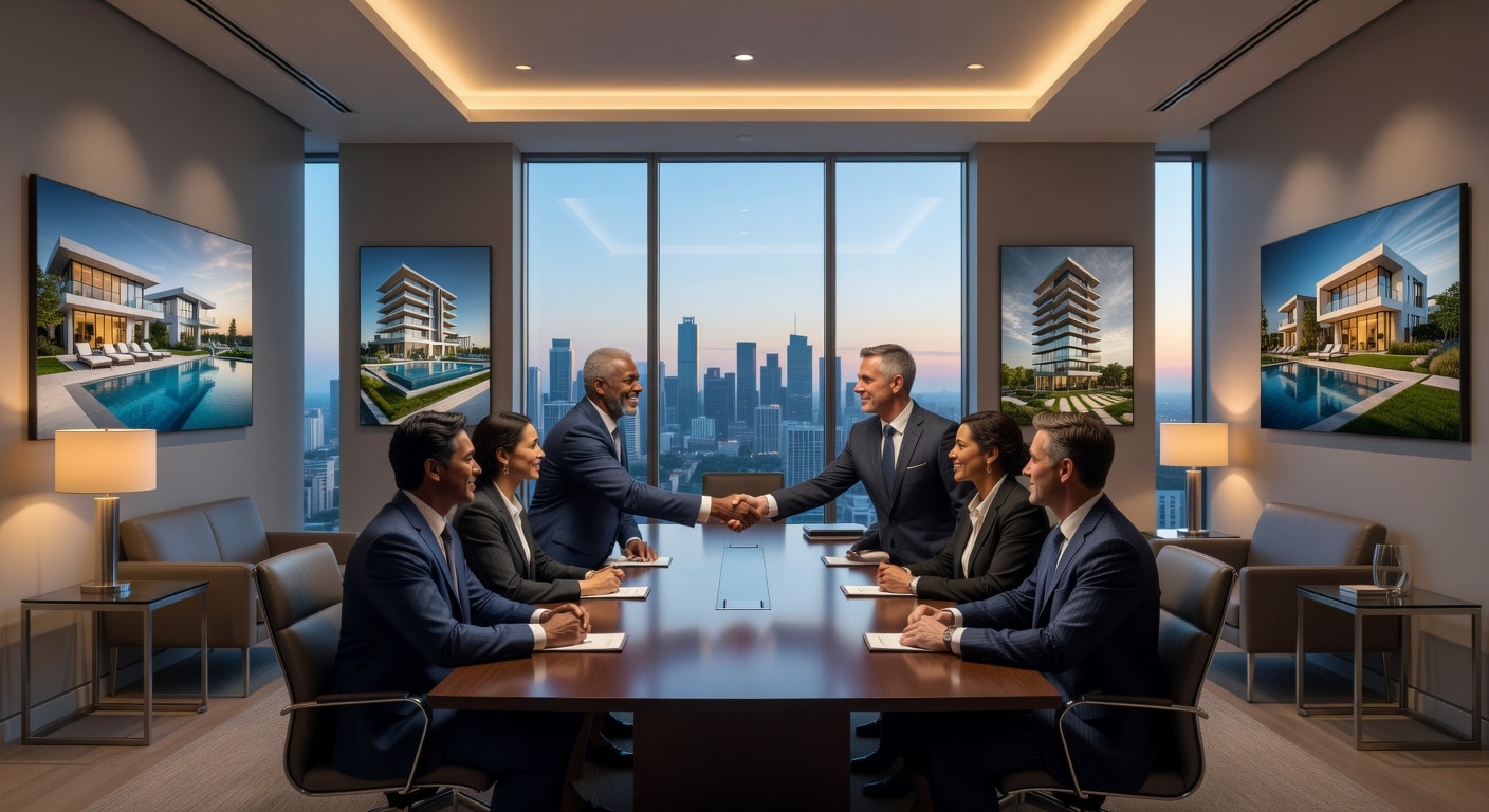 Equipo de agentes inmobiliarios profesionales